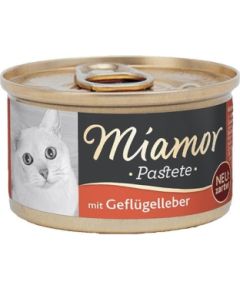 MIAMOR Meat pâté with poultry and liver - cat treats - 85g Kaķu sausā barība