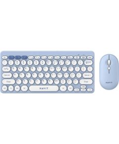 Havit KB279GCM wireless 2-in-1 gaming set keyboard + mouse (blue) Klaviatūras
