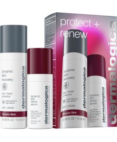 Dermalogica Protect + Renew Set : Dynamic Skin, Retinol, Anti-Wrinkle, Serum, For Face, 10 ml + Dynamic Skin, Retinol, Anti-Wrinkle, Serum, For Face, SPF 50, 15 ml Unisex Духи и косметика