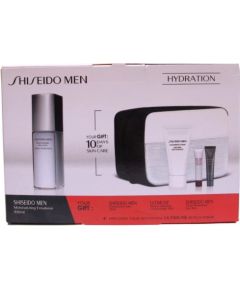 Gift Set Shiseido: Men, Moisturizing, Emulsion, For Face, 100 ml + Men, Cleansing, Cleansing Foam, 30 ml + Ultimune, Antioxidants, Hydrating & Repairing, Day & Night, Serum, For Face & Neck, 5 ml + Men, Toiletry, GWP Textile Pouch + Men, Anti-Ageing, Day Духи и косметика