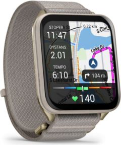 Garmin   Venu X1 Soft Gold with Titanium Caseback and French Grey Nylon Band Smart-Watch Умные часы