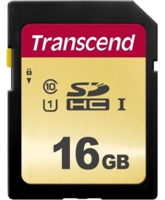 Memory card Transcend SDHC SDC500S 16GB CL10 UHS-I U1 Up to 95MB/S