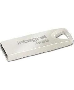 Flashdrive Integral Metal ARC 32GB, Capless, Designed to be carried on key ring