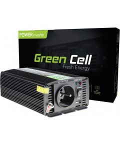Strāvas pārveidotājs Green Cell 12V / 230V, 300W/600W Sinusoid tips (INV05)