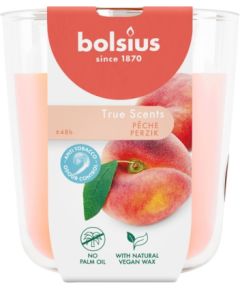 Bolsius Svece arom. stikla gl. True Scents Ø97x85mm peach Sveces un svečturi