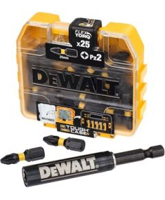 Skrūvgriežu uzgaļu komplekts DeWalt DT70564T-QZ; PZ2; 25 gab. + Magnētisks turētājs Аксессуары для дрелей