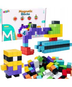 Leantoys Klocki Magnetyczne Konstrukcyjne Kostki Bloczki 3D Kolorowe 96 el. Конструкторы