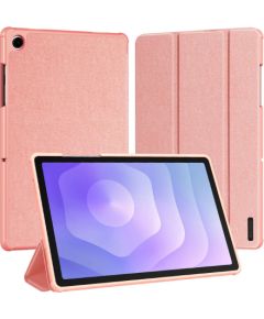 Dux Ducis   Galaxy Tab A9 Plus / Tab A11 Plus Domo Series Tri-fold Stand PU Leather Tablet Cover Pink Сумки, чехлы для планшетников