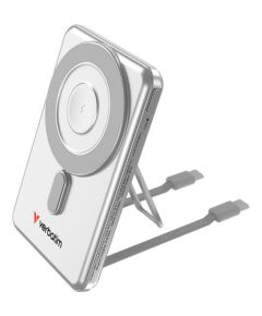 Enerģijas krātuve Verbatim Charge n Go 5000mAh Magnetic Wireless Charging Silver - 2 cables Power-банки