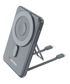 Enerģijas krātuve Verbatim Charge n Go 5000mAh Magnetic Wireless Charging Grey - 2 cables Power-банки