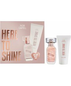 Naomi Campbell Here To Shine Dárková sada EDT 15 ml a tělové mléko 50 ml 15ml Dāvanu komplekti