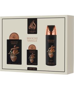 Lattafa Brioche Vanille Dárková sada EDP 100 ml, EDP 20 ml a deospray 200 ml 100ml Парфюмерные наборы