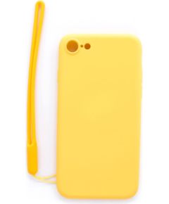 Evelatus -  iPhone 7/8/SE2020/SE2022 Soft Touch Silicone Case with Strap Yellow Neoriģinālie Maciņi