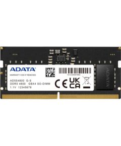 ADATA DDR5 8GB - 4800 - CL - 40 - ECC - SO-DIMM - AD5S48008G-S - Premier - black RAM Operatīvā atmiņa