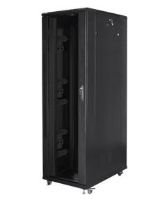 Lanberg Rack cabinet 19" free-standing 42U/800x1200 (flat pack) FF01-8242-12B Black Serveri un to komponentes