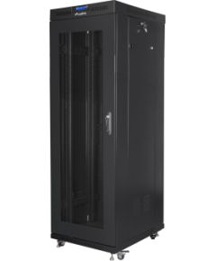 Lanberg Rack cabinet 19" free-standing 37U/600x800 (flat pack) with mesh door, LCD FF01-6837-23BL Black Serveri un to komponentes