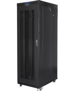 Lanberg Rack cabinet 19" free-standing 42U/800x1000 (flat pack) with mesh door, LCD FF01-8042-23BL Black Serveri un to komponentes