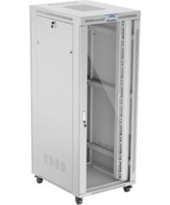 Lanberg Rack cabinet 19" free-standing 42U/800x1000 (flat pack) with glass door, LCD FF01-8042-12SL Grey Serveri un to komponentes