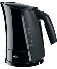 Braun WK 300 Standard kettle 2200 W 1.7 L Plastic 360° rotational base Black Tējkannas (elektriskās)