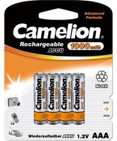 Camelion AAA/HR03 1000 mAh Rechargeable Batteries Ni-MH 4 pc(s) Baterijas un akumulatori
