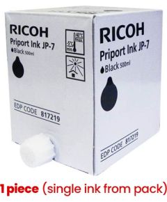 Ricoh JP-7 (817219) Ink Cartridge, Black (1 piece) Lāzerprinteru izejmateriāli
