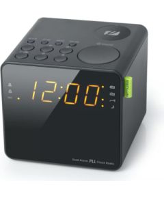 Divu modinātāju pulksteņa radio PLL, 2×1,5 V, M 187 CR, MUSE Radio, Radio pulksteņi