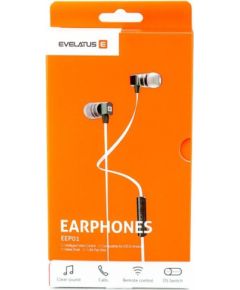 Evelatus Universal  Hands Free EEP01 with mic Universal 3.5mm White Austiņas