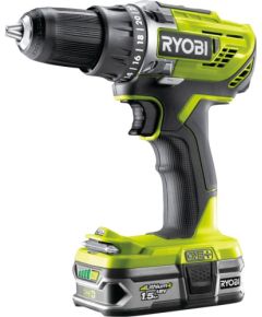 Ryobi ONE+ cordless drill/driver R18DD3-215S, 18Volt (green/black, 2x Li-ion battery 1.5Ah) Новинки Для дома и сада 