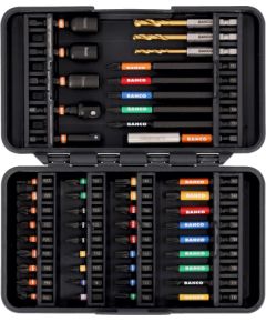 Skrūvgriežu uzgaļu komplekts Bahco 66IM/50C3HSS; 1/4''; 50 gab. Piederumi urbjiem