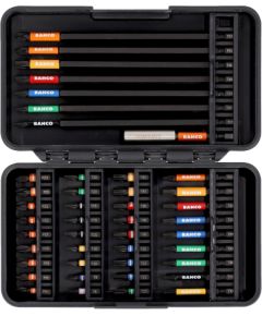 Skrūvgriežu uzgaļu komplekts Bahco 66IM/44C-1; 1/4''; 44 gab. Piederumi urbjiem