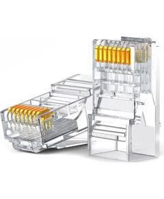 Ugreen 100x Tīkla spraudnis RJ45 (8P8C) CAT6 UTP caurspīdīgs (60558) Tīkla vadi