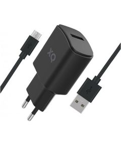 Зарядное устройство Xqisit с кабелем USB-A - TYPE-C | 1 м кабеля | 2,4 А | 12 W | черный Зарядные устройства