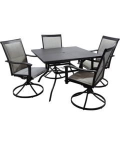 Dārza komplekts, galds ar 4 krēsliem Dārza mēbeļu komplekti