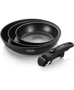 Haeger PA-C04.021A Easy Fit Pans Pannu komplekts ar noņemamu rokturi 3gb Pannas