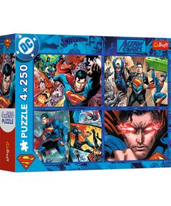 TREFL SUPERMAN Pužļu komplekts 4x250 gab. Puzles