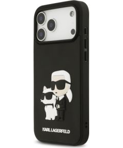 Karl Lagerfeld 3D Rubber Double Heads Case Aizsargapvalks priekš Apple iPhone 17 Pro Max Neoriģinālie Maciņi