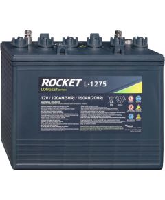 ROCKET DEEP CYCLE Nass-Batteriee, L-1275,  12V, 120Ah (c5), 150Ah (c20),  329x181x278 EHPT Akumulatori