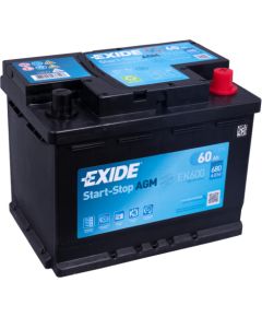 EXIDE AGM EK600 12V 60Ah(c20) 680A(EN) 242x175x190 0/1 EAN3661024036498 Akumulatori