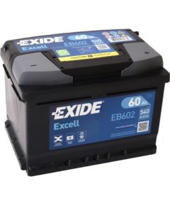 EXIDE EXCELL EB602 12V 60Ah 540A(EN) 242 x175x 175 0/1 EAN3661024034630 Akumulatori