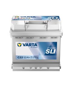 Varta C22 BLUE 52Ah 470A (EN) 207x175x190 Startera akumulatoru baterija Akumulatori