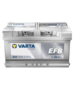 VARTA E46 Startera akumulatoru baterija 12V 75Ah 730A B13 EFB Akumulatori