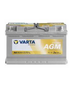 VARTA A6 80Ah 800A 12V Silver (EN) xEV AGM 315x175x190 -+ B13 Start-Stop Plus Akumulators Akumulatori