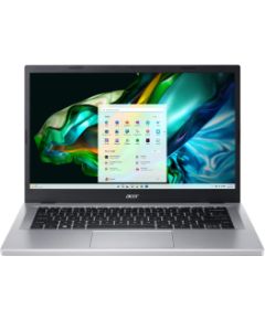 Acer Aspire 3 A314-36P-3772 Intel Core i3 N-series i3-N305 Laptop 35.6 cm (14") Full HD 8 GB LPDDR5-SDRAM 256 GB SSD Wi-Fi 6 (802.11ax) Windows 11 Home Silver New Repack/Repacked Portatīvie datori