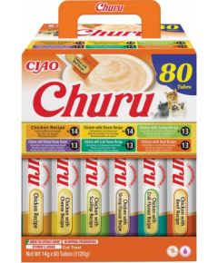 INABA CAT CHURU 80P CHICKEN RECIPE 80x14g Консервы кошек