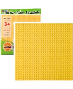 Leantoys Płyta Plansza Konstrukcyjna Do Klocków Budowania Żółta 25,5x25,5 cm Mašīnas un piederumi