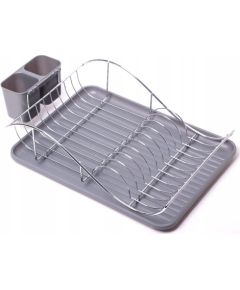 Сушилка для посуды 49 × 32 × 12,5 см (серая), 0761B, KAMILLE Citi trauki