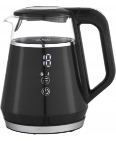 Электрический чайник из стекла, 1,0 л (черный), 1100 Вт, 1712, KAMILLE Чайники (электрические)