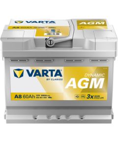 VARTA DYNAMIC AGM A8 12V 60Ah 680A(EN) 242x175x190 0/1 EAN4016987167229 Akumulatori