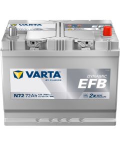 VARTA DYNAMIC EFB N72 12V 72Ah 760A(EN) 261x175x220 0/1 EAN4016987167281 Akumulatori