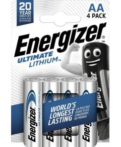 Батарейки Energizer LR06-4BB Ultimate Lithium AA | 4 шт. Батарейки, аккумуляторы